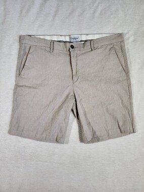 EUROPANN Saint-Tropez Linen Blend Bermuda Shorts Men's US 40 / EU 48 Beige